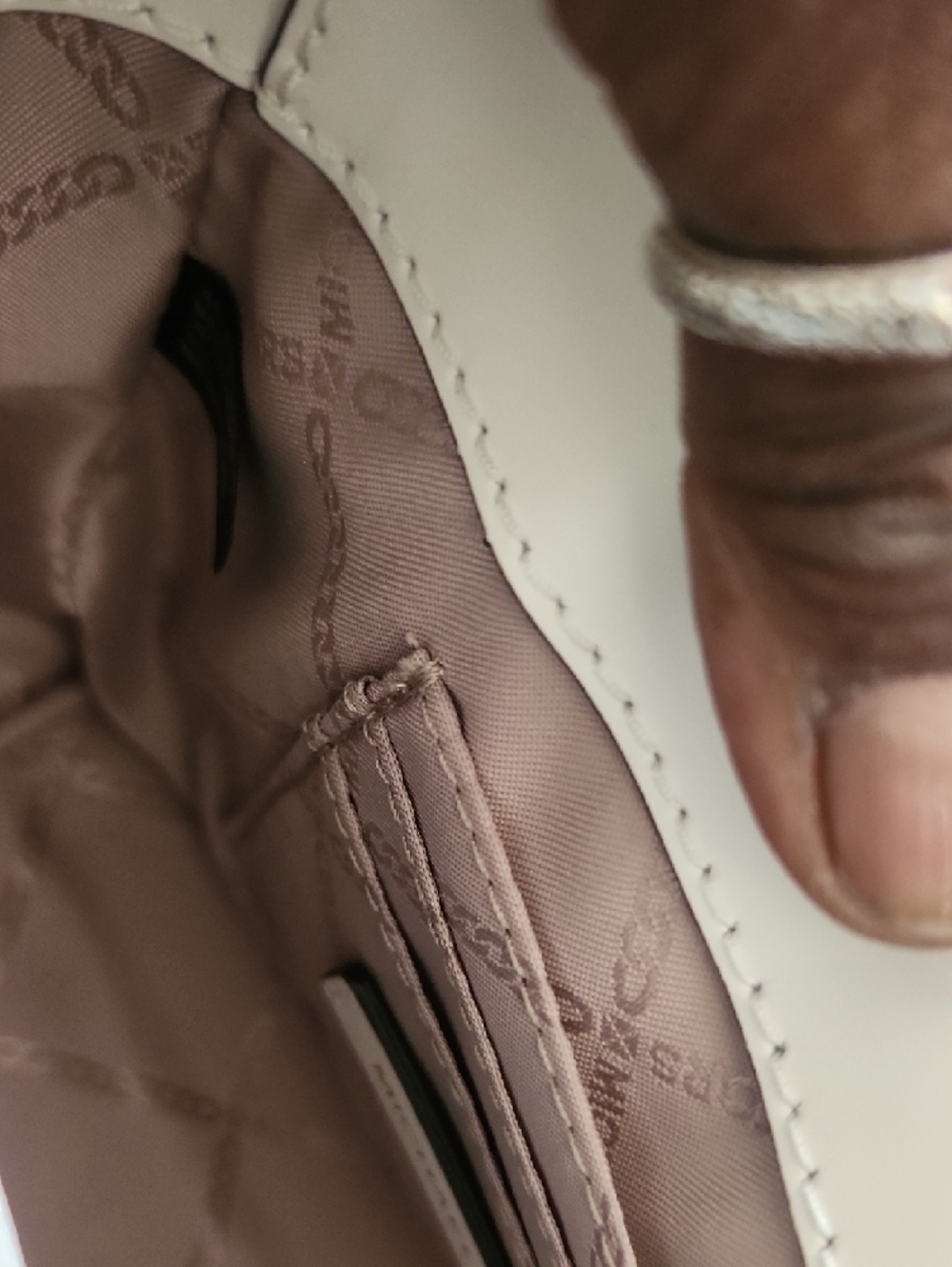 Michael Kors Multicolor Chevron Print SIgnature Crossbody Bag - White Trim NWT - Picture 10 of 12